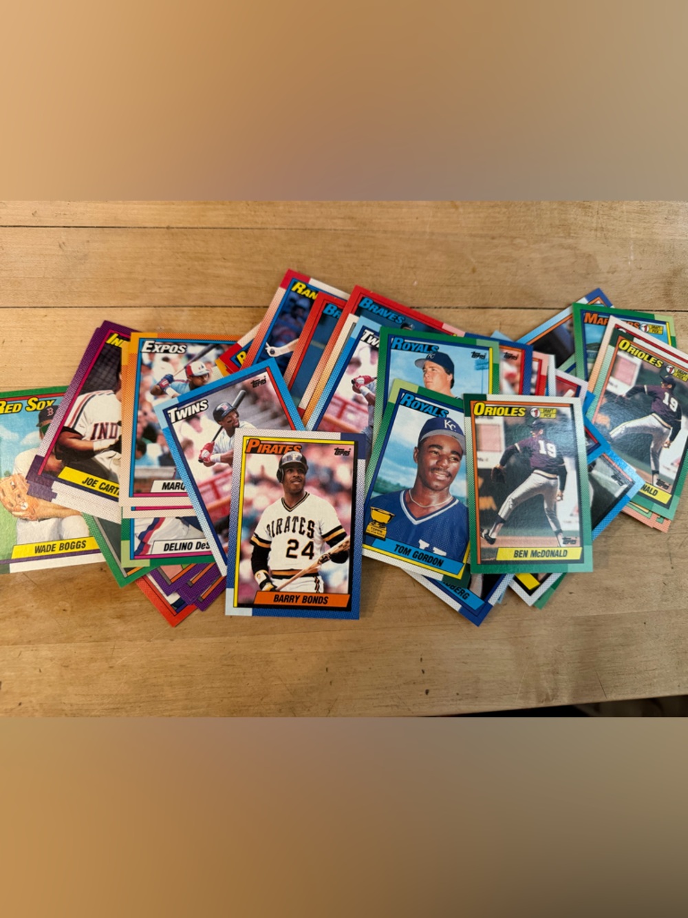 Vintage Baseball Card Lot - Topps - Bonds, Clemens, Puckett, Boggs, Ripken & mor